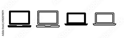 Laptop icon vector for web and mobile app. computer sign and symbol