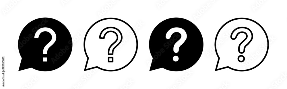 Question icon vector for web and mobile app. question mark sign and symbol Question icon vector for web and mobile app. question mark sign and symbol