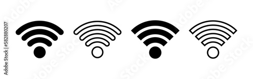Wifi icon vector for web and mobile app. signal sign and symbol. Wireless  icon