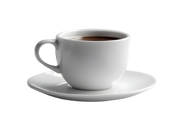 coffee cup isolated on a white background, coffee cup/mug with hot black coffee, isolated design element, Generative AI