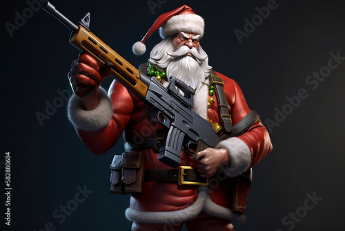 Santa Claus With Gun