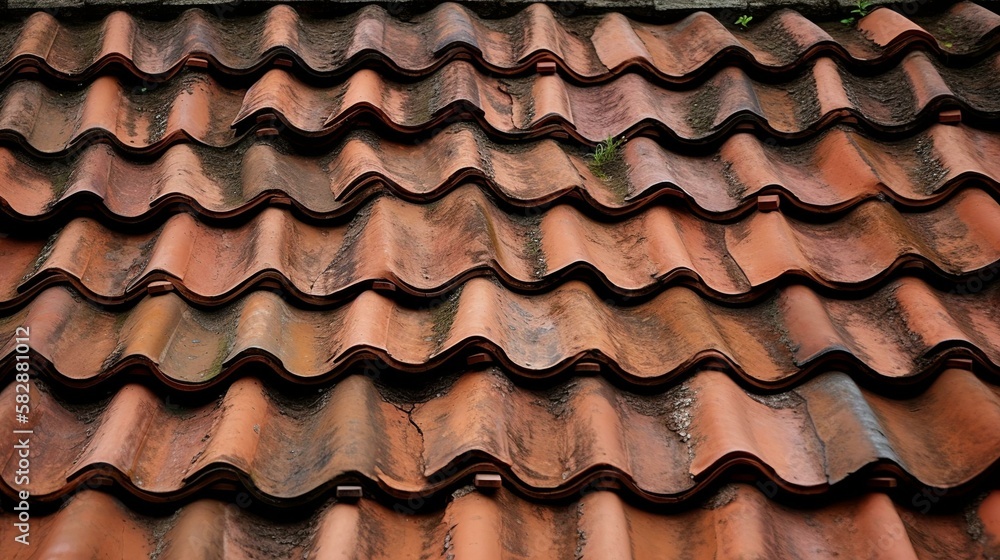 Roof tiles background, generative ai