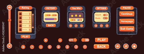 List of mobile games , Game UI kit ,  user interface ui - ux