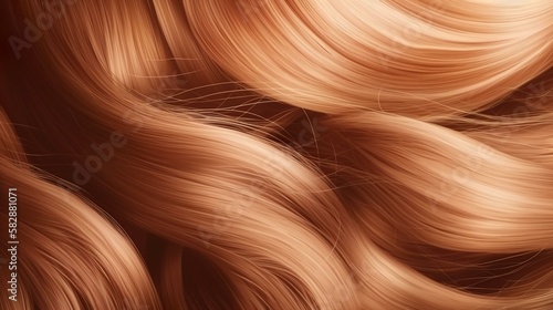 Beautiful long healthy and silky brown hair background with lot of copy space  Generative AI