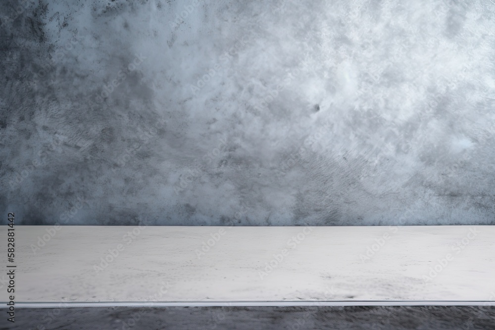 Gray concrete background in closeup against a blue wall. Generative AI Gray concrete background in closeup against a blue wall. Generative AI
