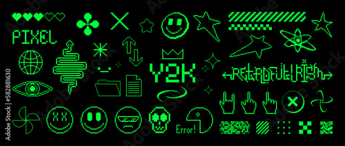 Cyber Y2K - Data Shapes, Icons