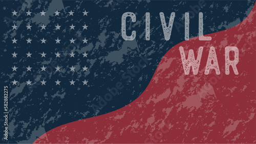 Foto American civil war flag grunge design