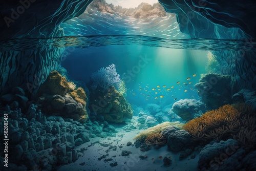 Beneath the Surface: Exploring the Intricate Rocky Seafloor. Generative AI