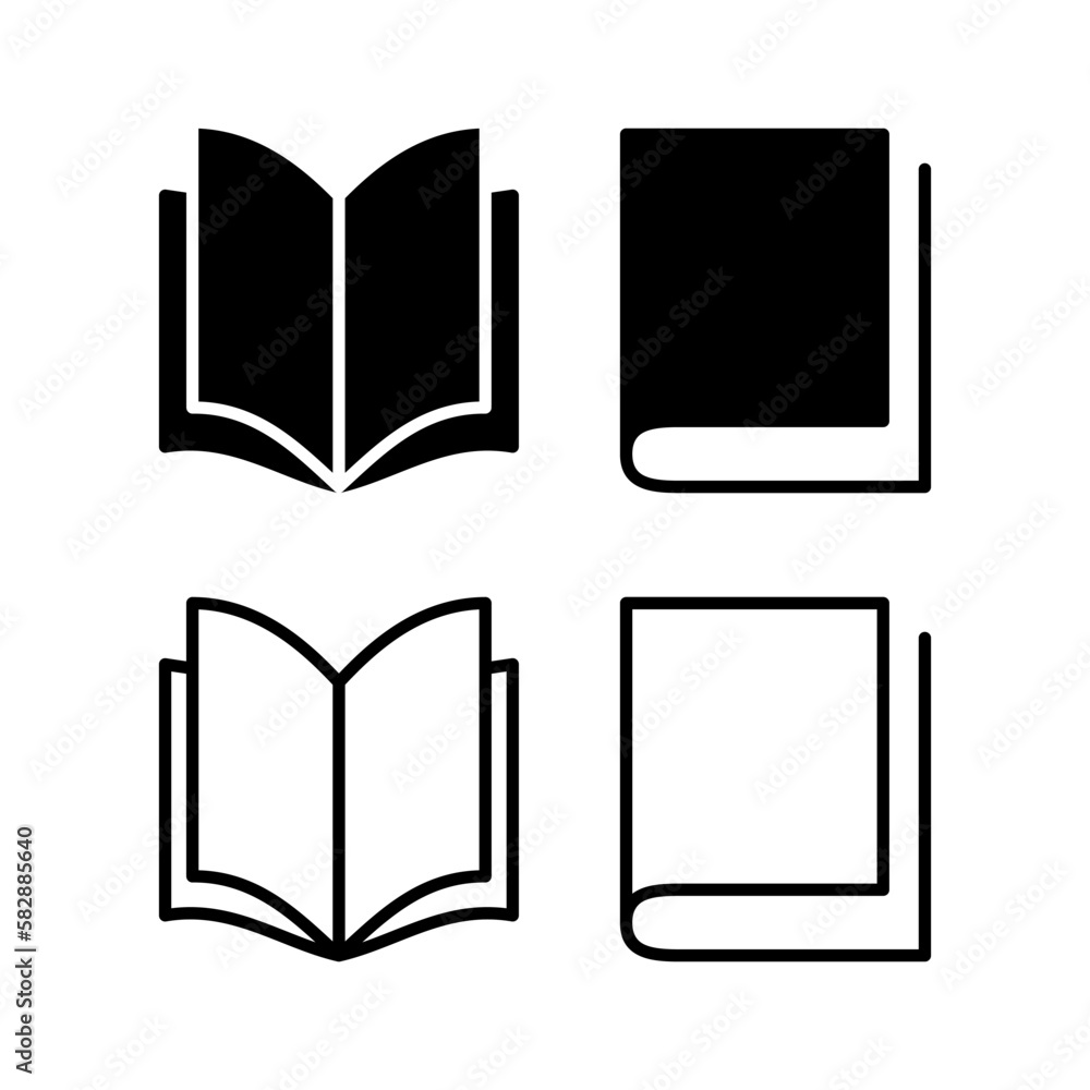 Book icon vector illustration. open book sign and symbol. ebook icon Book icon vector illustration. open book sign and symbol. ebook icon