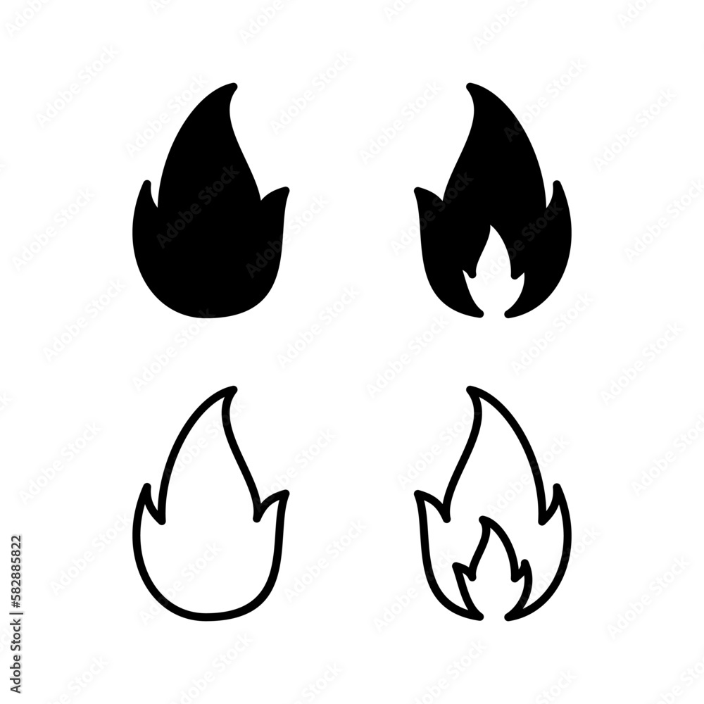 Fire icon vector illustration. fire sign and symbol Fire icon vector illustration. fire sign and symbol