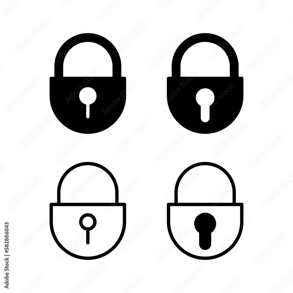 Lock icon vector illustration. Padlock sign and symbol. Encryption icon. Security symbol Lock icon vector illustration. Padlock sign and symbol. Encryption icon. Security symbol