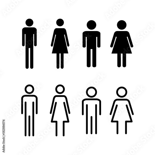 Man and woman icon vector illustration. male and female sign and symbol. Girls and boys