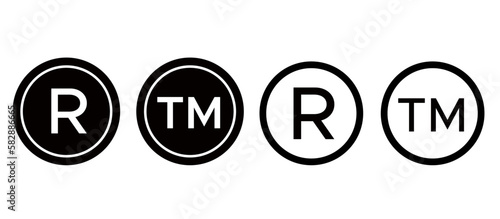 Registered trademark vector icons