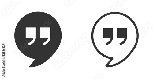 Quote vector icons set