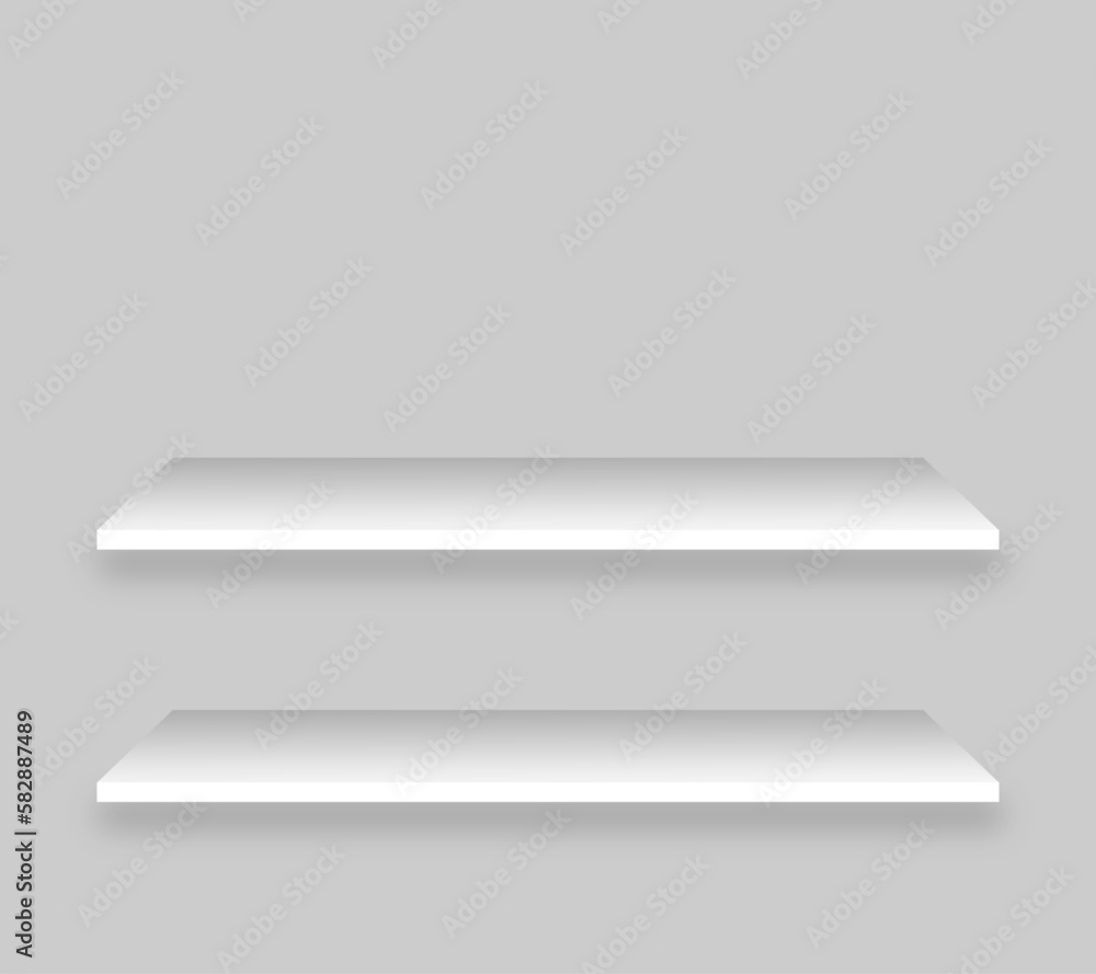 Realistic shelf vector