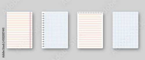 Realistic paper vector icons