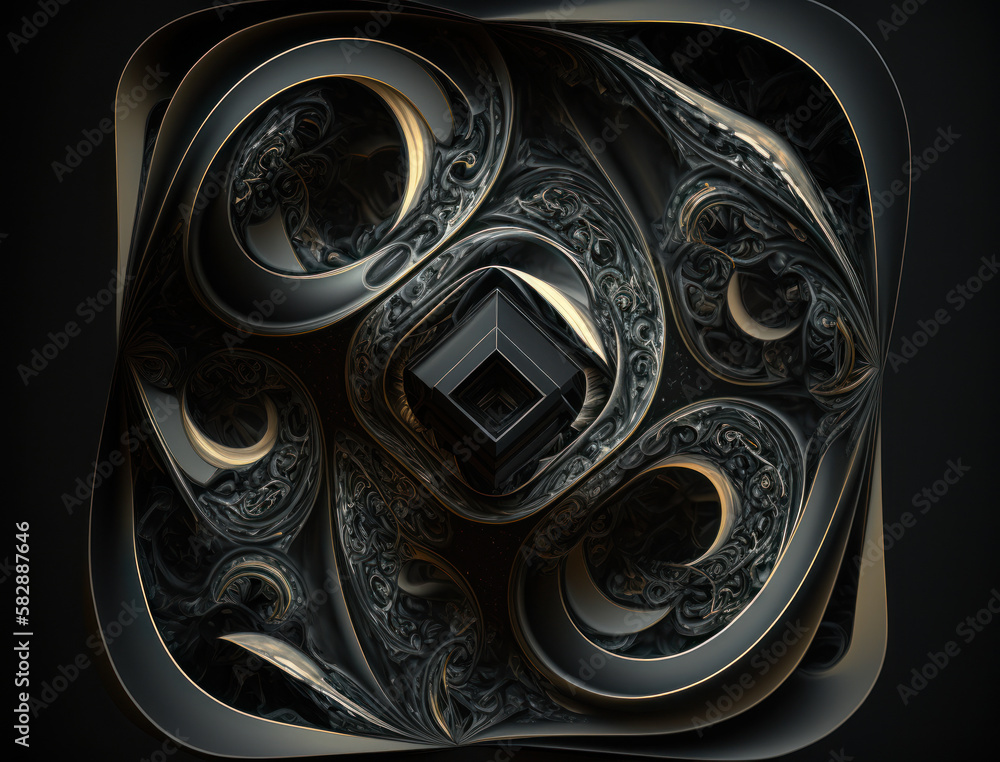 Fractal mandala Sacred geometry background created with Generative AI technology Fractal mandala Sacred geometry background created with Generative AI technology