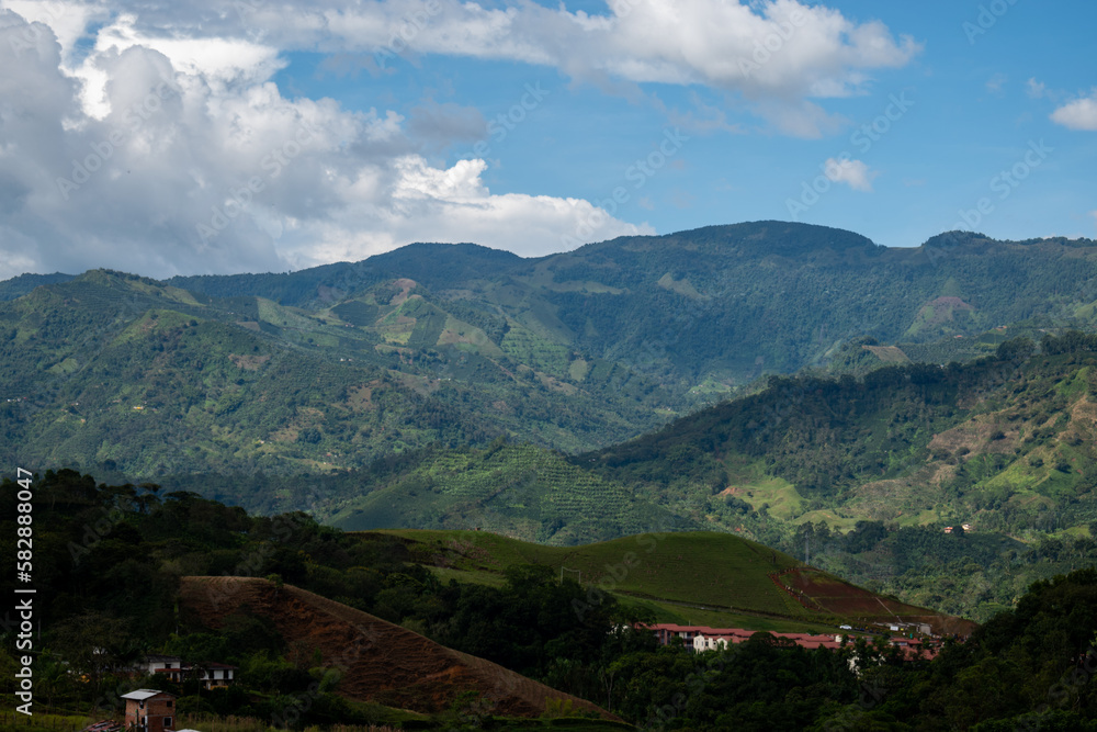 landscape with mountains and clouds landscape with mountains and clouds