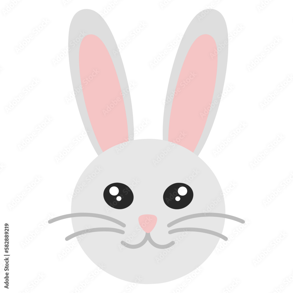 Illustration of a cartoon cute bunny. Bunny symbol for Easter. Illustration of a cartoon cute bunny. Bunny symbol for Easter.