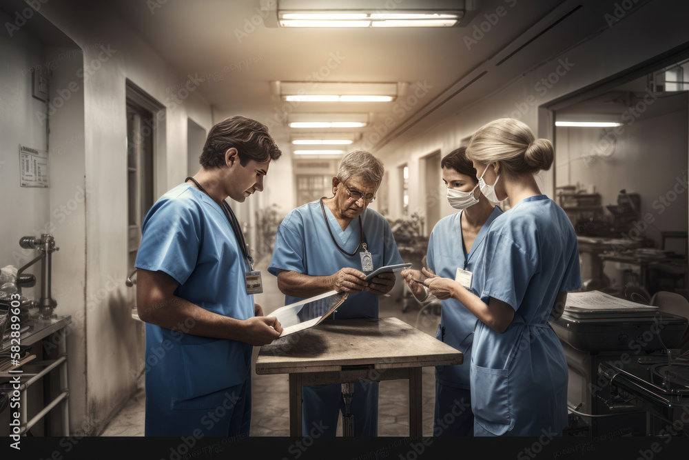 team working in hospital team working in hospital