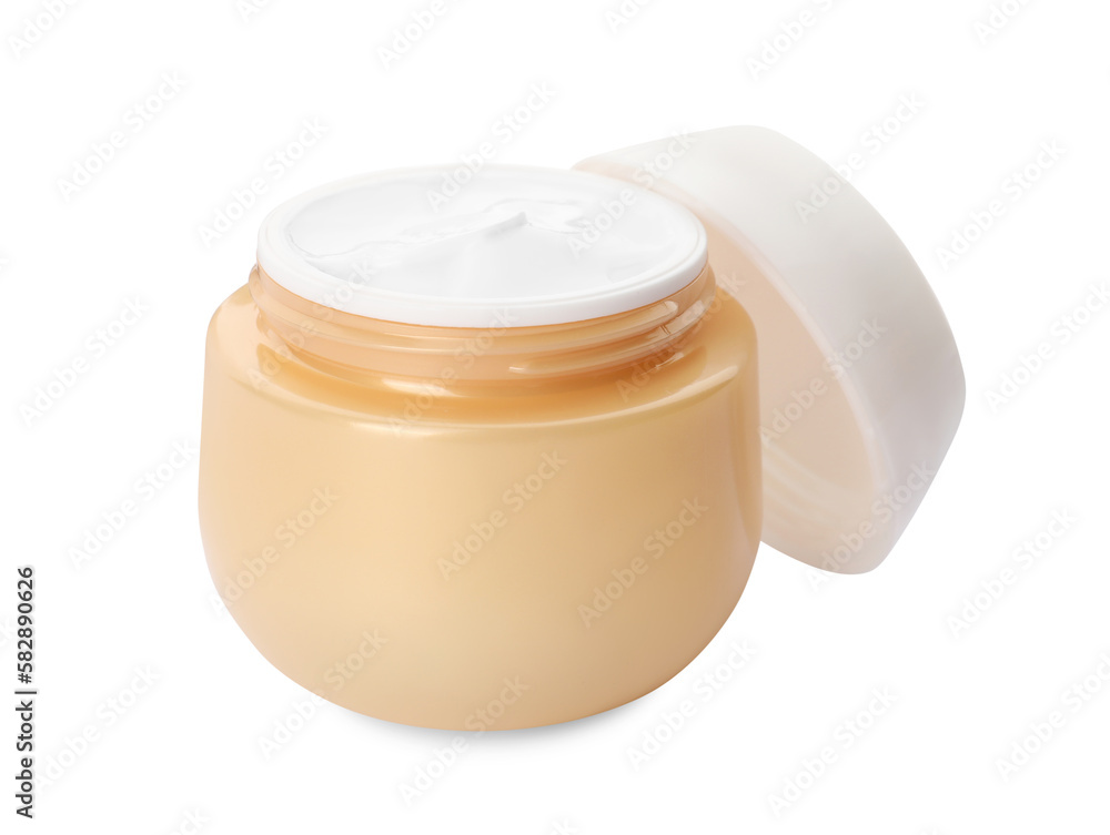 Face cream in jar on white background Face cream in jar on white background