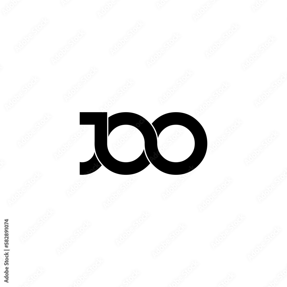 joo typography letter monogram logo design joo typography letter monogram logo design