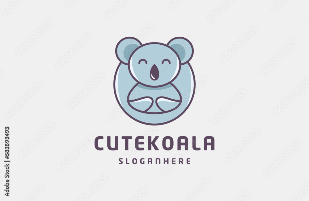 Cute koala logo. koala icon template . Cute koala logo. koala icon template .