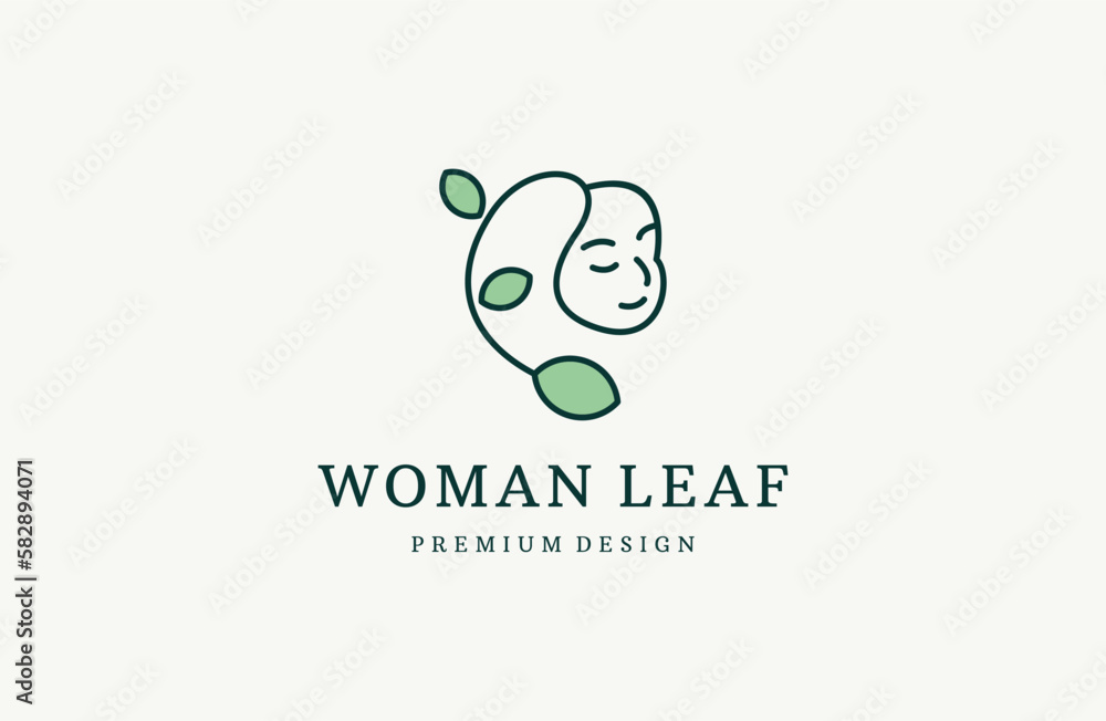 Woman face logo icon vector. Woman face logo design vector illustration, for leaf,nature, cosmetics, beauty, salon, health and spa, fashion themes. Woman face logo icon vector. Woman face logo design vector illustration, for leaf,nature, cosmetics, beauty, salon, health and spa, fashion themes.