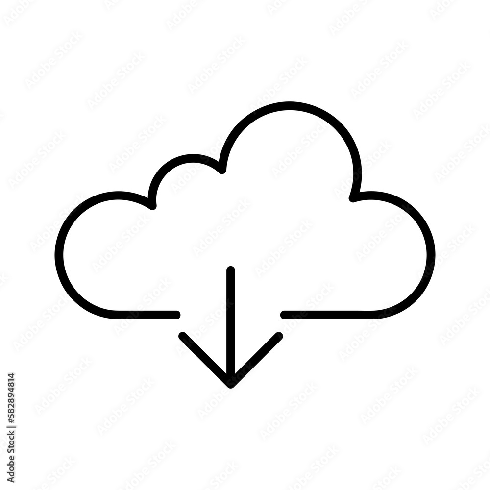 Download from cloud vector icon. flat vector illustration for web site or mobile app.eps Download from cloud vector icon. flat vector illustration for web site or mobile app.eps