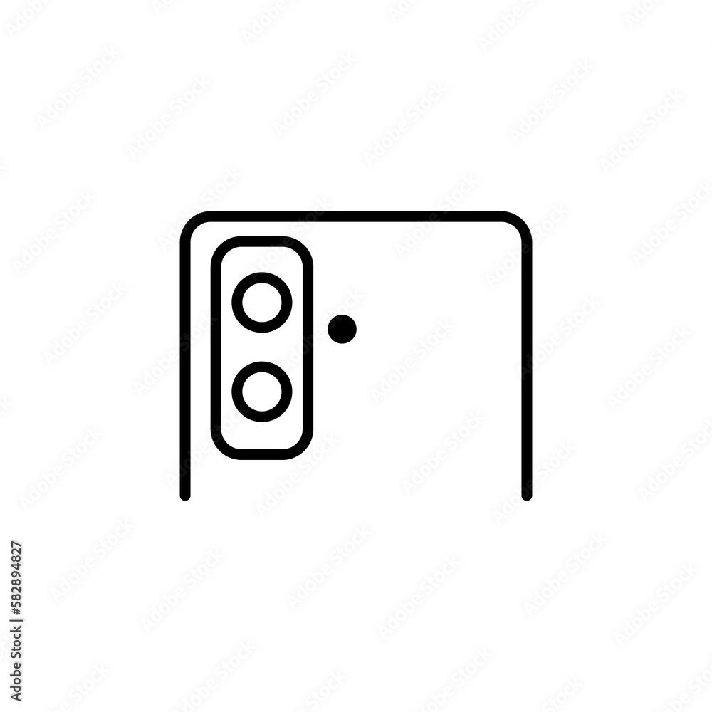 Dual camera smartphone vector icon, flat vector illustration for web site or mobile app.eps Dual camera smartphone vector icon, flat vector illustration for web site or mobile app.eps