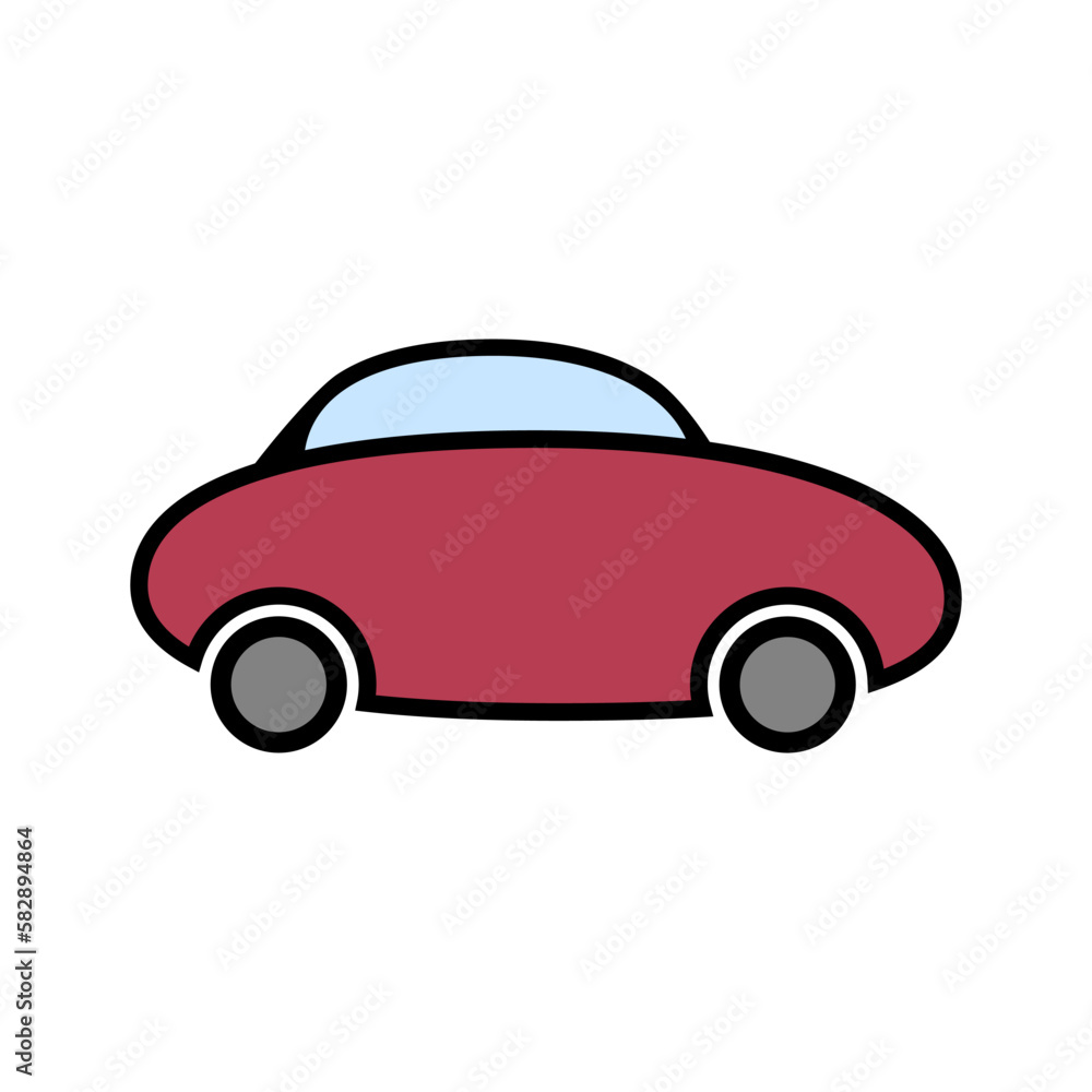 Fototapeta premium Car icon on white.