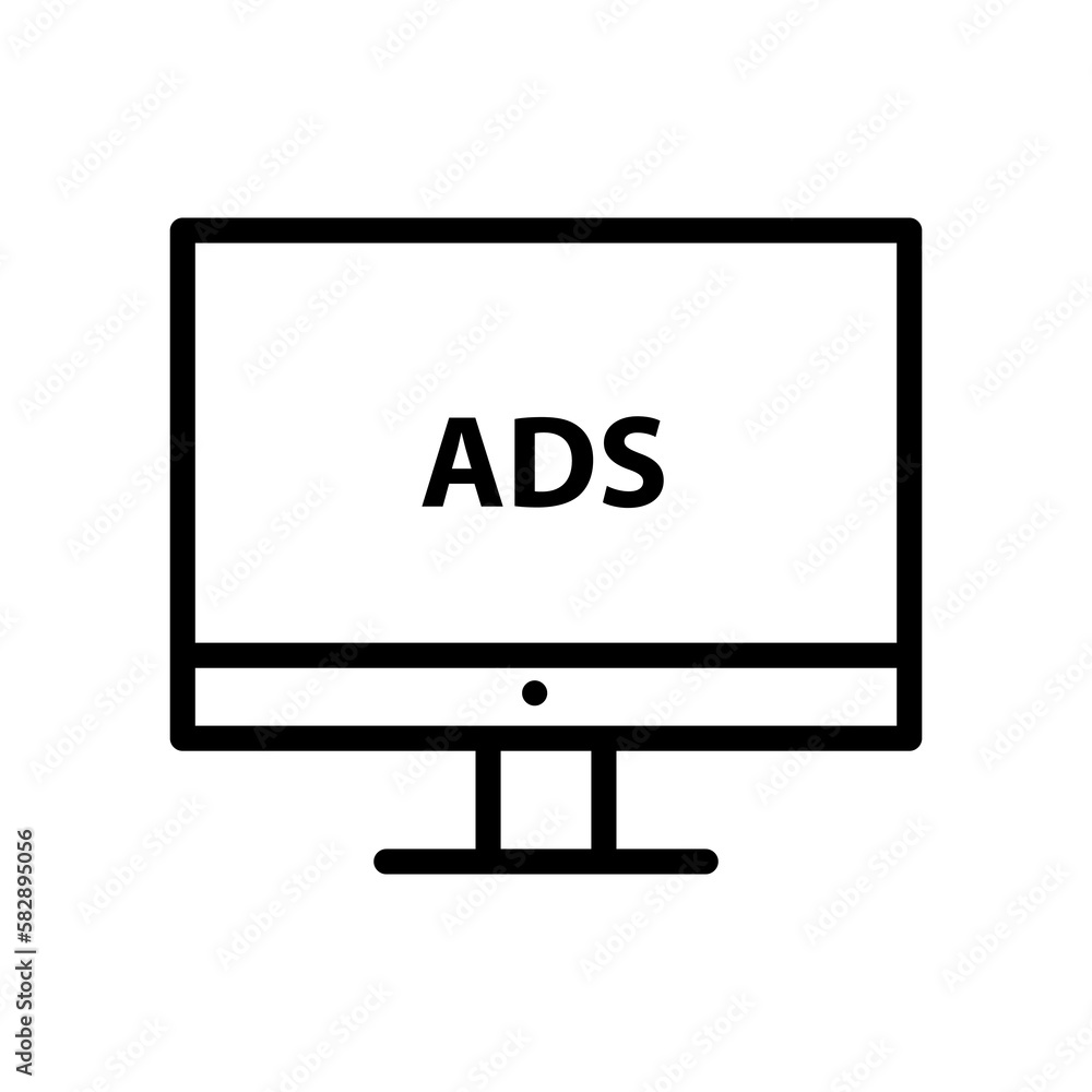 Online advertising vector icon, flat vector illustration for web site or mobile app.eps Online advertising vector icon, flat vector illustration for web site or mobile app.eps