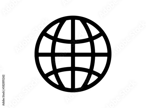 地球のアイコン インターネット ネットワーク ベクターイラスト