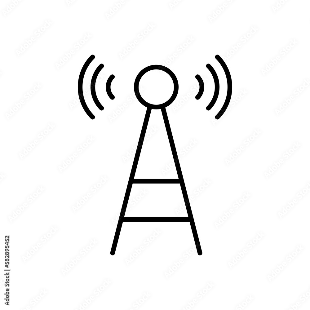 Antenna vector icon, radio wave symbol. flat vector illustration for web site or mobile app.eps Antenna vector icon, radio wave symbol. flat vector illustration for web site or mobile app.eps