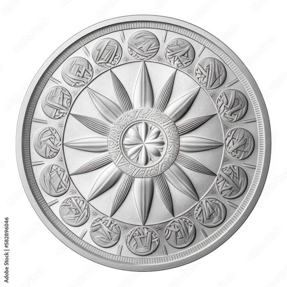 illustration of an coin in white background