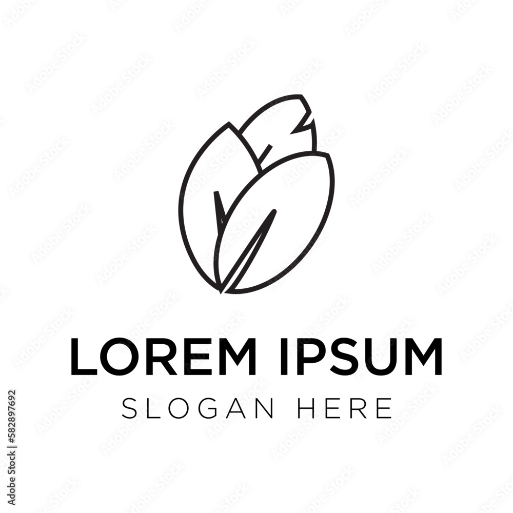 Fototapeta premium leaf logo vector illustration isolated on white background