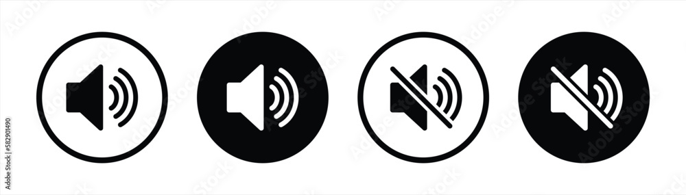 sound icon set. volume icon. speaker icon symbol sign collections ...
