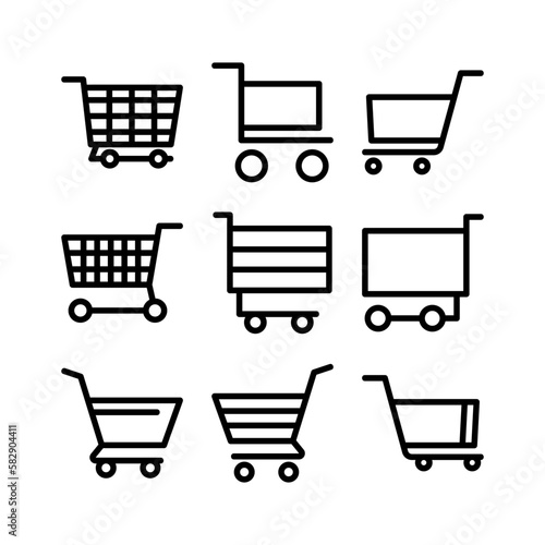 cart icon or logo isolated sign symbol vector illustration - high quality black style vector icons 