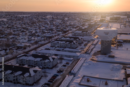 winter in the city.  Fargo, North Dakota  photo