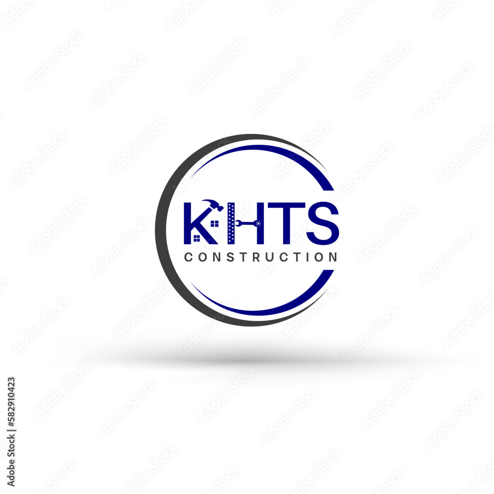 Real Estate Logo Design.KHTS Logo Design.Wordmark Construction company logo icon vector on white background. Construction Building Logo Icon Design Vector Real Estate Logo Design.KHTS Logo Design.Wordmark Construction company logo icon vector on white background. Construction Building Logo Icon Design Vector