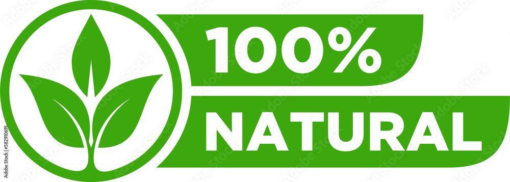100 percent organic label sticker badge, 100% natural label, 100% organic label - obrazy, fototapety, plakaty 