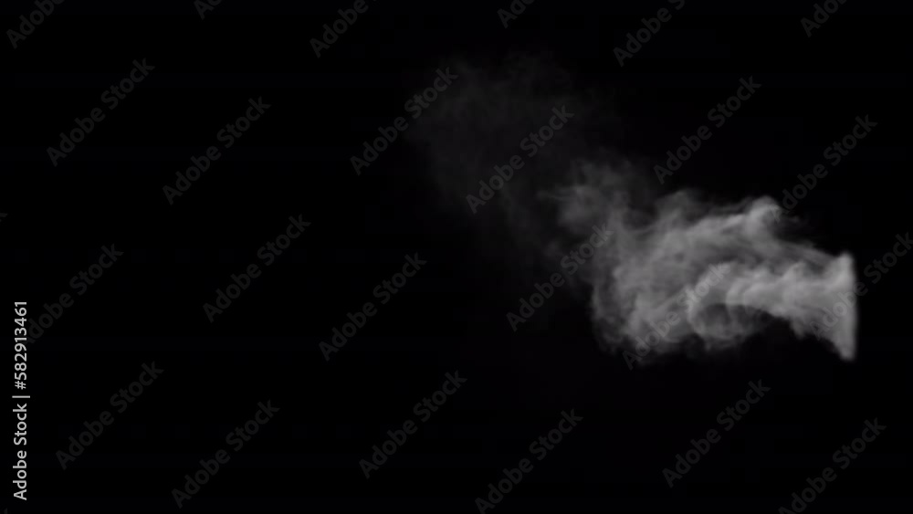 White steam smoke blowing overlay isolated on alpha background White steam smoke blowing overlay isolated on alpha background