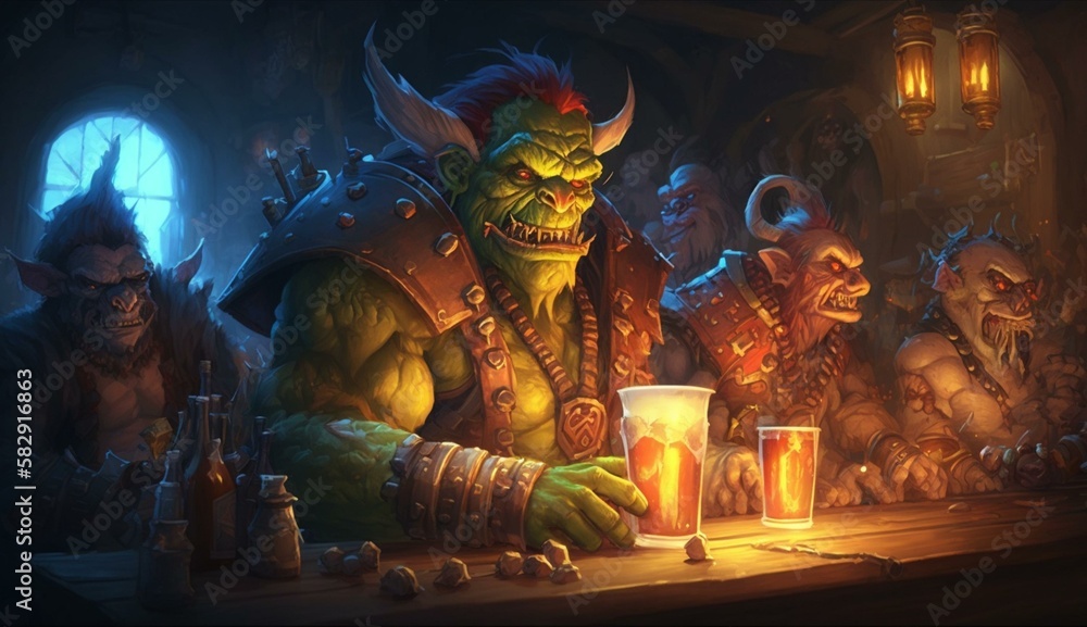 generative-ai-fantasy-tavern-medieval-tavern-medieval-building-orc