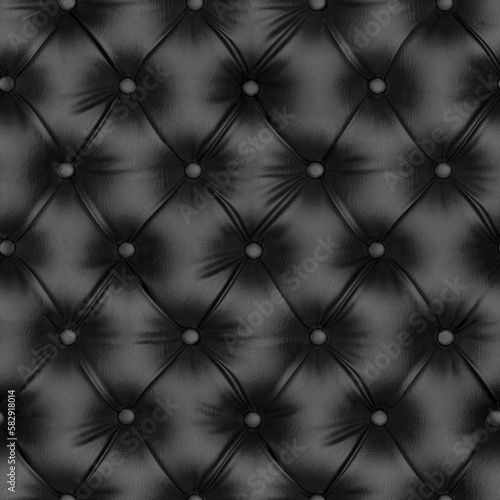 An Abstract Design of Seamless Upholstery Texture, Inspired by Vintage Style and Featuring a Combination of Leather and Fabric Materials. Aesthetic Background for Design, Advertising, 3D. 