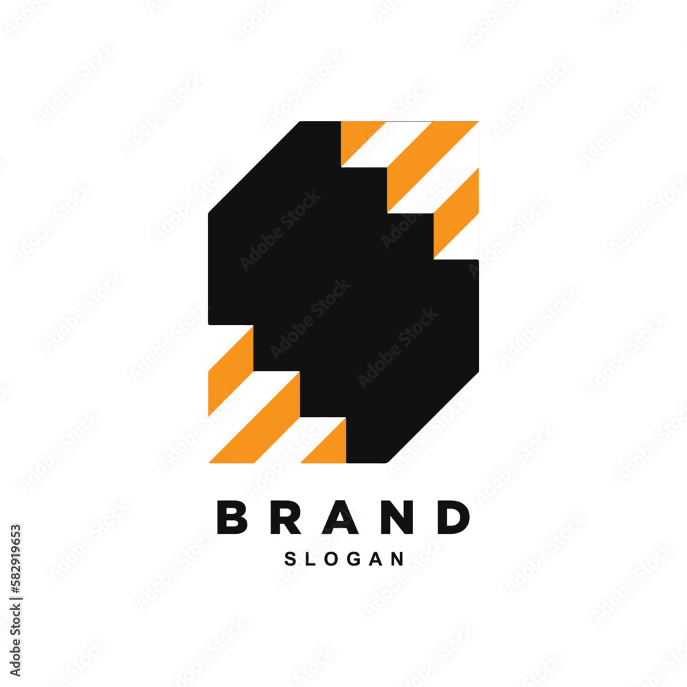 Negative space up and down staircase logo vector Negative space up and down staircase logo vector