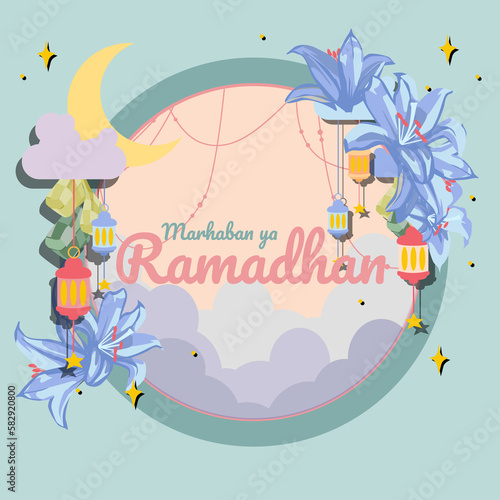 Ramadhan Poster in flat design style