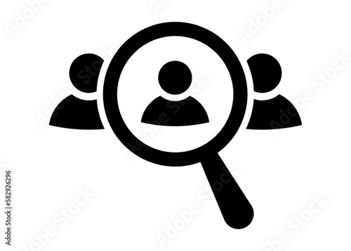 Search job vacancy vector icon
