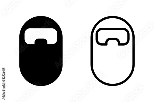 Set of bottle opener icons