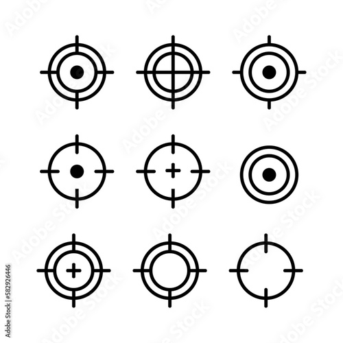 Set of target vector icons