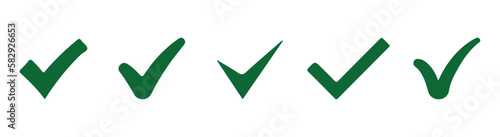 Simple green checkmark vector icons set Free Download Simple green checkmark vector icons set - GFXLoad